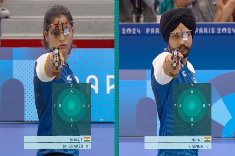 Manu Bhaker and Sarabjot Singh