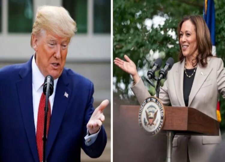 Donald Trump and Kamala Harris