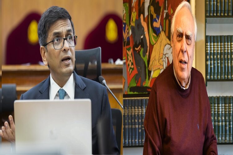 Kapil Sibal and CJI Chandrachud