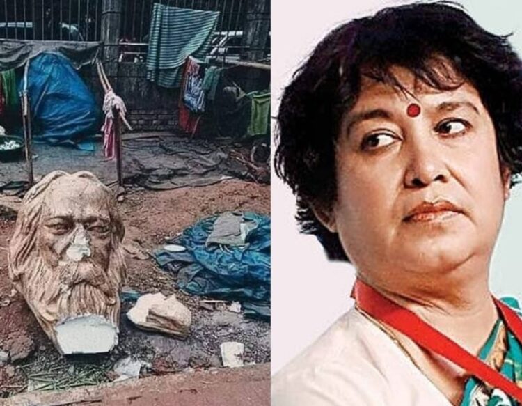 Ravindranath Tagore Statue Collapse