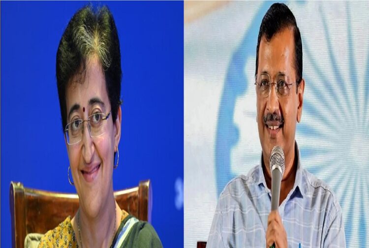 Atishi Marlena and Arvind Kejriwal