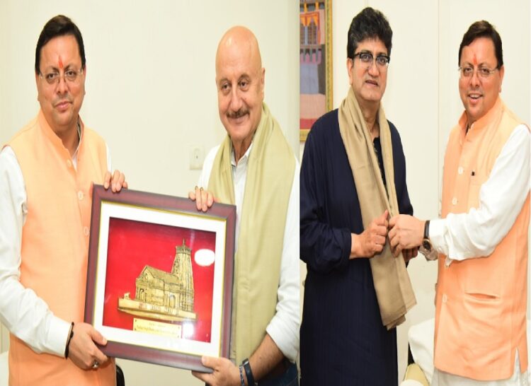 PM Dhami with Anupam Kher