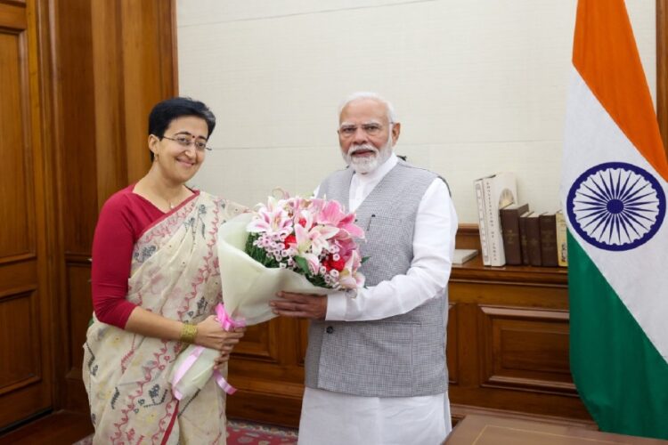 Atishi With PM Modi