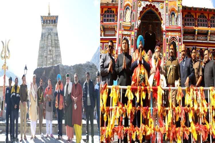 Governor Gurmit Singh At Badrinath and Kedarnath