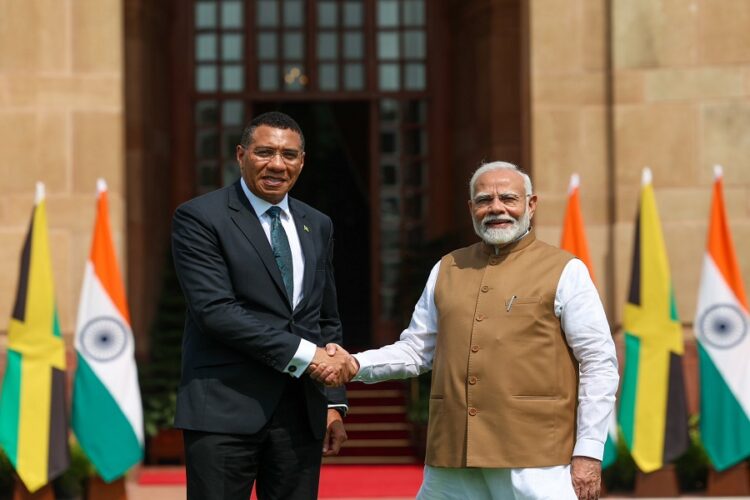 PM Modi with Jamaica Pm