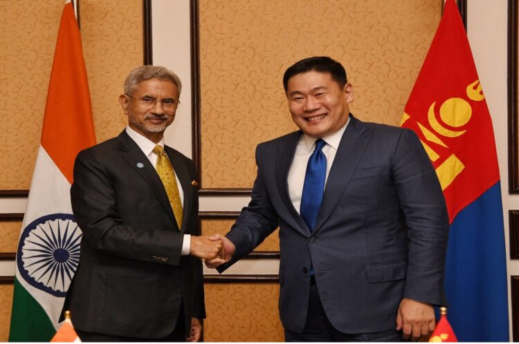 S. Jaishankar With Mangolia PM