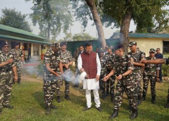 CM Dhami Celebrated Diwali with Forces