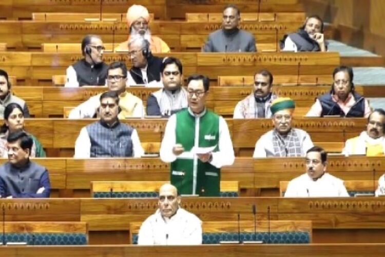 Kiren Rijiju in Parliament