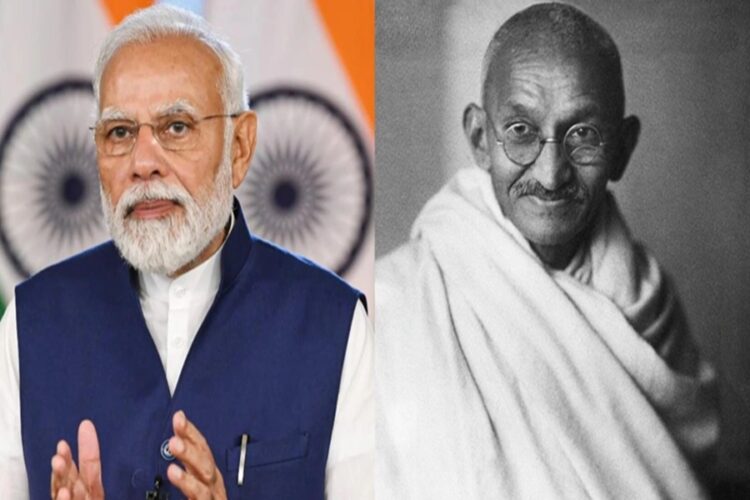 PM Modi and Mahatma Gandhi