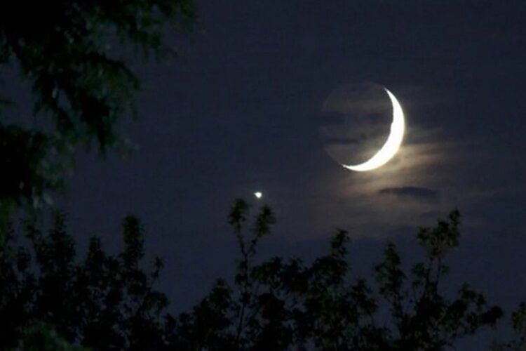 Venus and Moon in the Sky